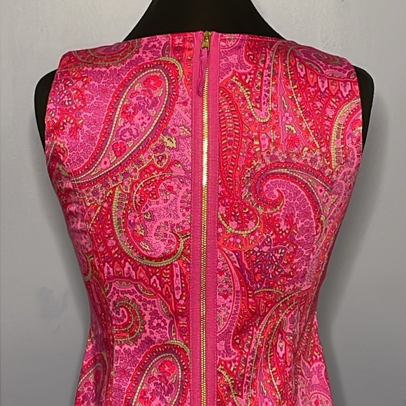 Jones New York Signature Pink Paisley Women’s Dress Size 4 - Picture 7 of 12